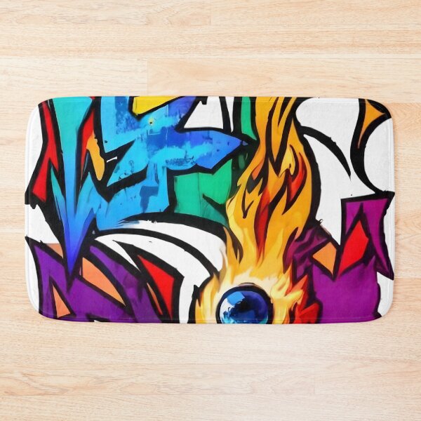Item preview, Flaming Eye Graffiti Street Art – Color Explosion Design designed and sold by Ekracreatives.