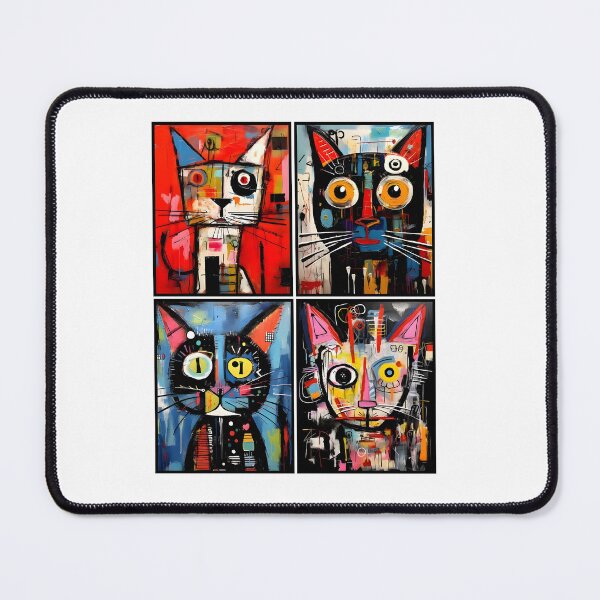 Item preview, Electric Whiskers: Abstract Cat Quartet 1 designed and sold by JA jones.