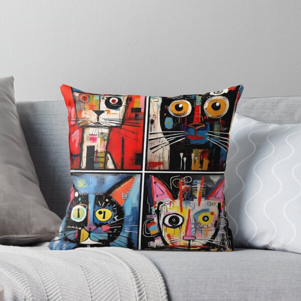 Item preview, Electric Whiskers: Abstract Cat Quartet 1 designed and sold by JA jones.