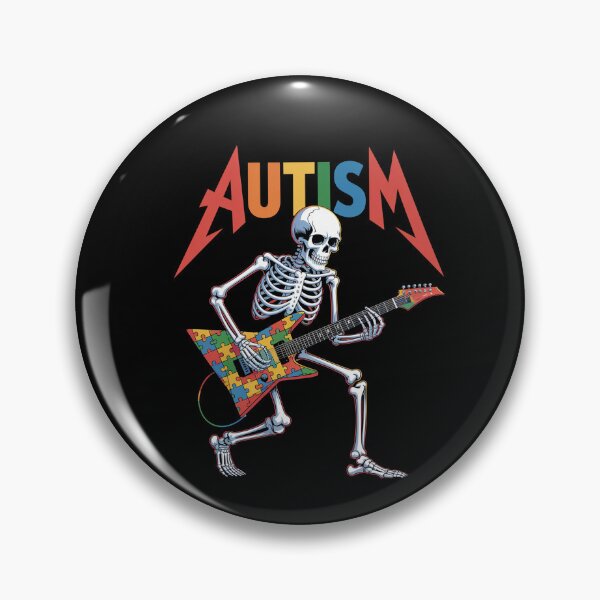 Item preview, Autism Skeleton Guitar Music Lover Autism Awareness designed and sold by NewIdeasSArt.