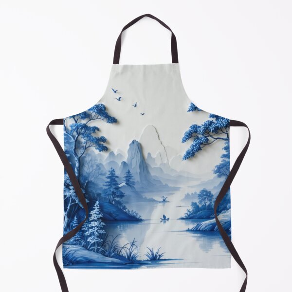 Item preview, Willow Pattern 3D-effect Landscape 2 Japanese Inspired  designed and sold by NickWhittleArt.