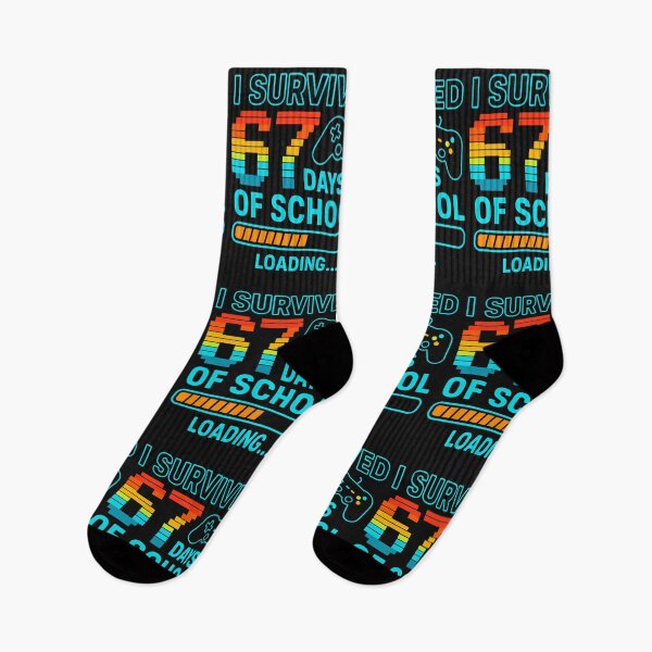 Item preview, I Survived 67 Days Of School Funny Teachers Students Retro designed and sold by cawtoon.