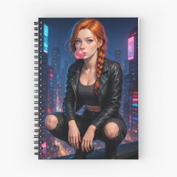 Item preview, Rowan Fletcher bubblegum cyberpunk city skyline designed and sold by CathryneDelamort.