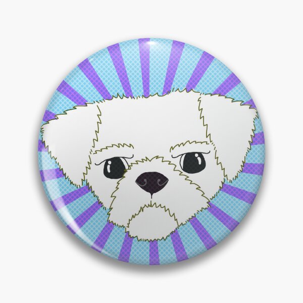 Item preview, Crusty White Dog Rosette Prize Ribbon Risograph designed and sold by toowoosh.
