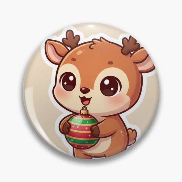 Item preview, Cute Baby Reindeer Ornament Christmas Art designed and sold by MuseAI.