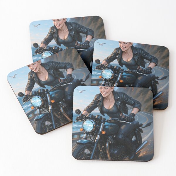 Item preview, Redhead on a motorcycle freedom   designed and sold by CathryneDelamort.