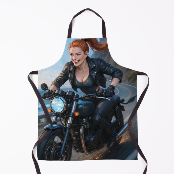 Item preview, Redhead on a motorcycle freedom   designed and sold by CathryneDelamort.