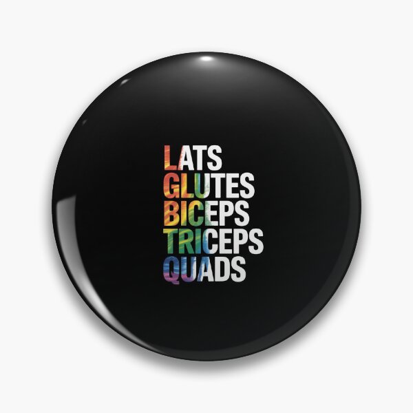 Item preview, Lats Glutes Biceps Triceps Quads Lgbtq Gym Pride Month designed and sold by Veroniadic.