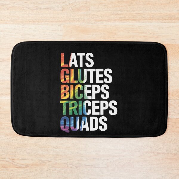 Item preview, Lats Glutes Biceps Triceps Quads Lgbtq Gym Pride Month designed and sold by Veroniadic.