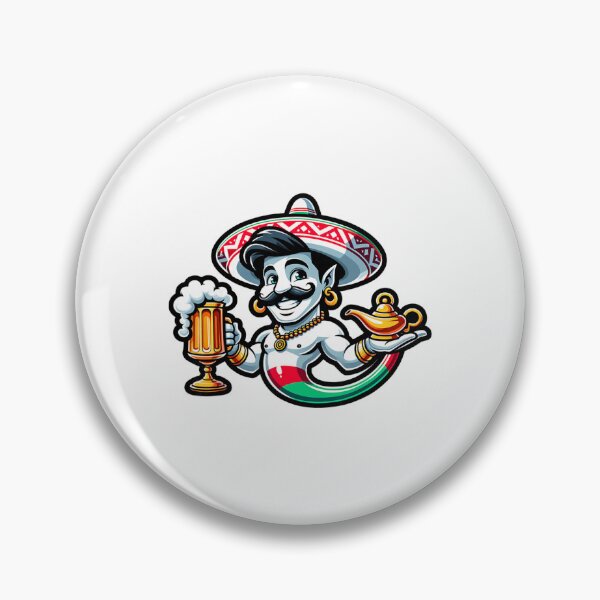 Item preview, Genie With Beer and Lamp – Funny Mexican Party Design designed and sold by Olivia Matteo.