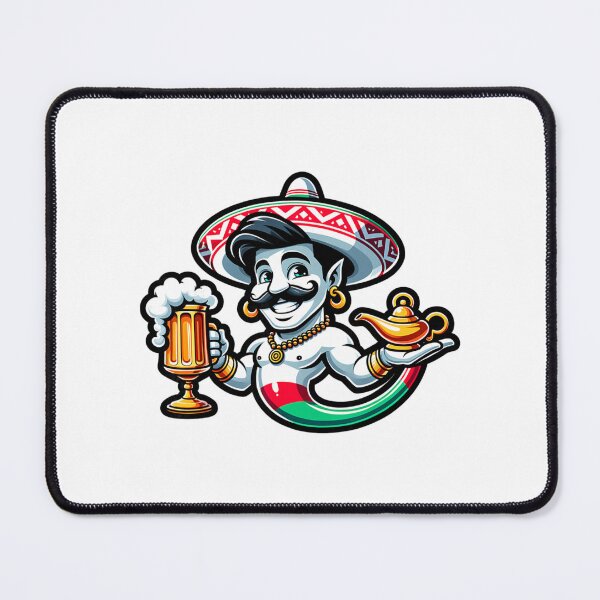 Item preview, Genie With Beer and Lamp – Funny Mexican Party Design designed and sold by Olivia Matteo.