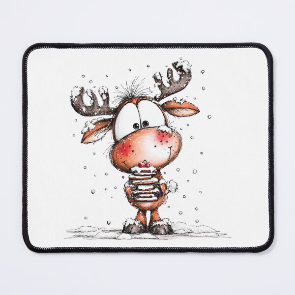 Item preview, Snowy Reindeer with Pancakes and Berries designed and sold by QuietBloom80.