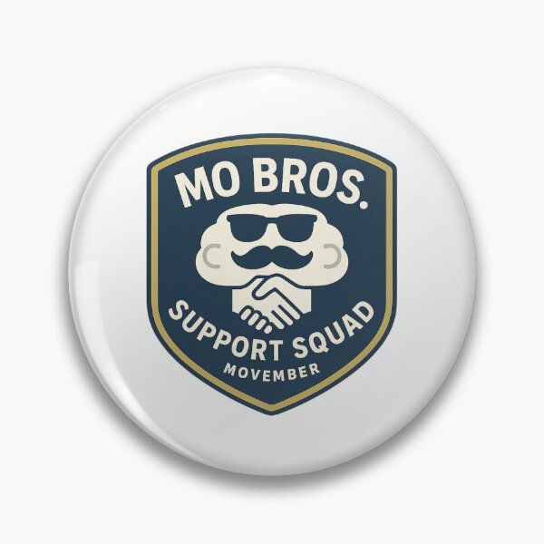 Artikelvorschau, Mo Bros Support Squad – Brotherhood Movember Emblem entworfen und verkauft von HelpHaha.