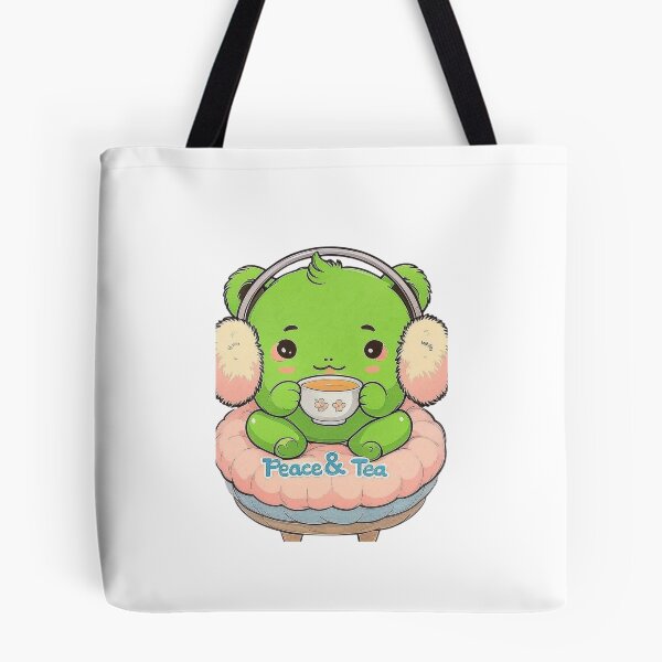 Item preview, Peace & Tea Frog T-Shirt designed and sold by EcoArtTees.