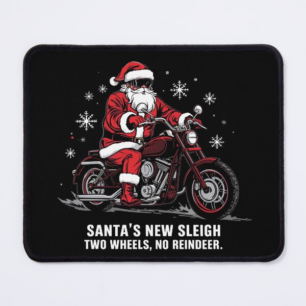 Item preview, Santa’s New Sleigh – Funny Biker Christmas Design designed and sold by MotoRebel.