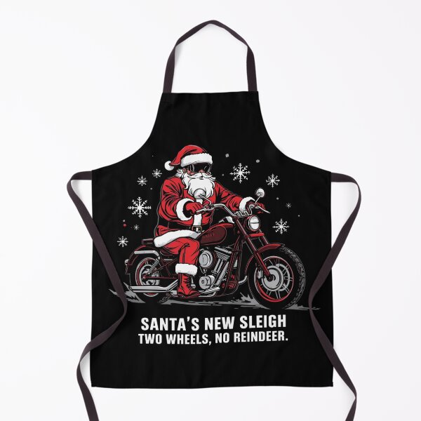 Item preview, Santa’s New Sleigh – Funny Biker Christmas Design designed and sold by MotoRebel.