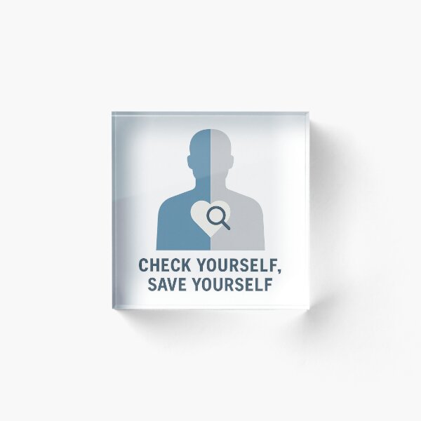 Item preview, Check Yourself, Save Yourself – Men’s Health Awareness Design designed and sold by HelpHaha.