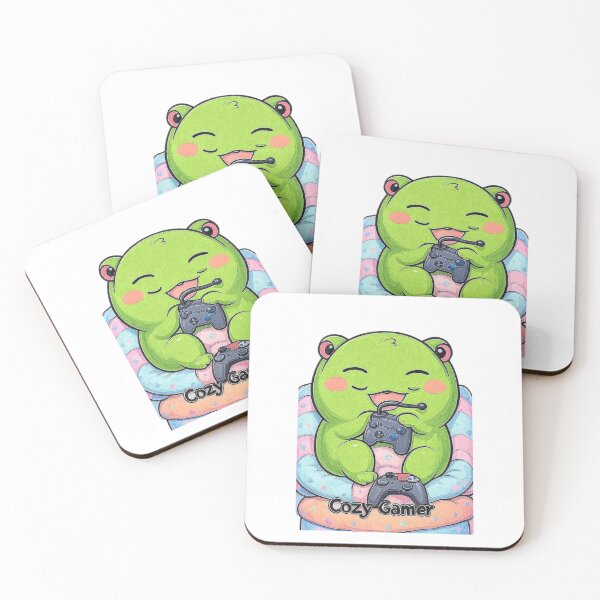 Item preview, Cozy Gamer Frog T-Shirt designed and sold by EcoArtTees.
