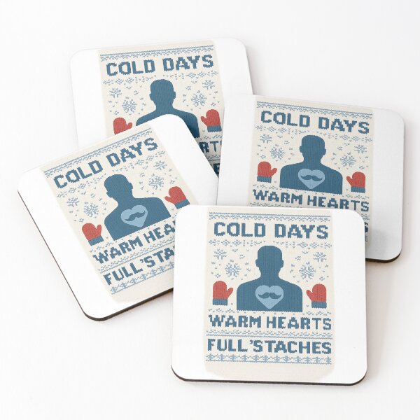 Item preview, Cold Days, Warm Hearts, Full ‘Staches – Cozy Movember Winter Design designed and sold by HelpHaha.
