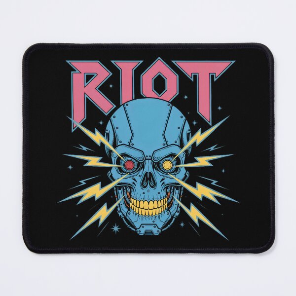 Item preview, Electric Riot Skull – Cyberpunk Robot Head designed and sold by SidTastic .