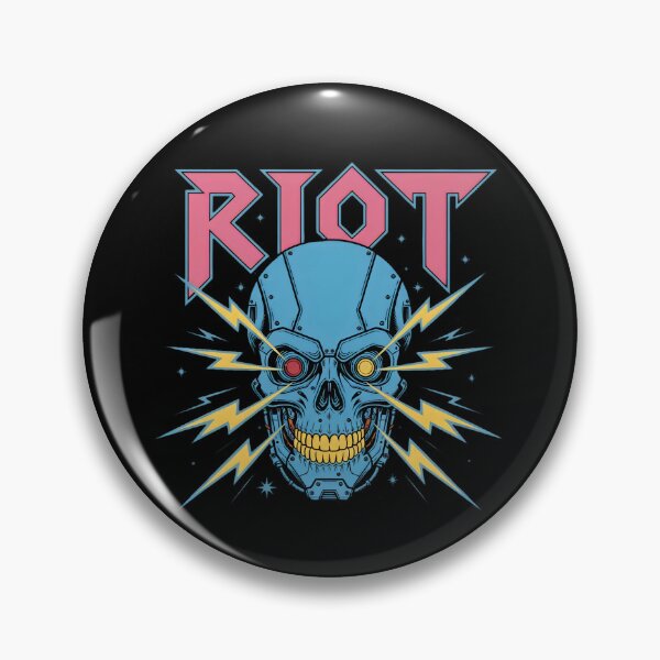 Item preview, Electric Riot Skull – Cyberpunk Robot Head designed and sold by SidTastic .