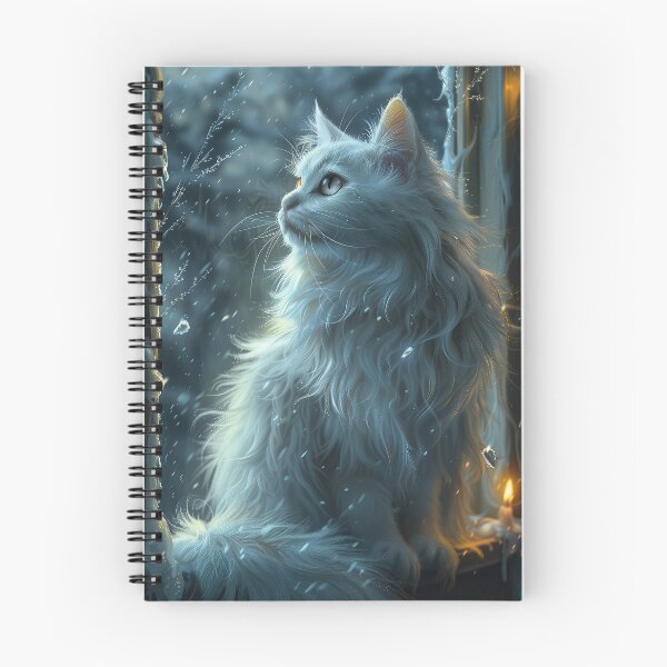 Aperçu de l'œuvre Chat blanc d'hiver – Murmure glacé créée et vendue par Erika Kaisersot.