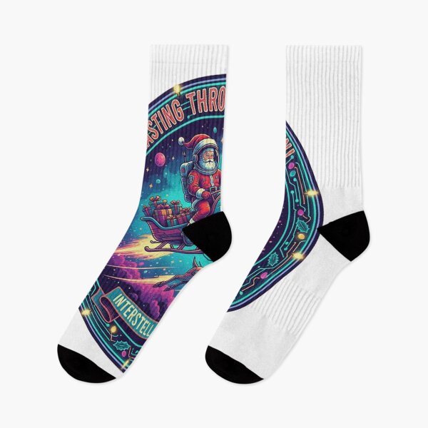 Item preview, "Blasting Through The Snow!" Interstellar Santa Sci-Fi Christmas Design designed and sold by Sushikidsntoddlers.