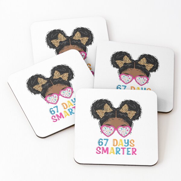 Item preview, 67 Days Smarter Messy Bun Black Girls 67 Meme Day Of School designed and sold by MOHITSALVI.