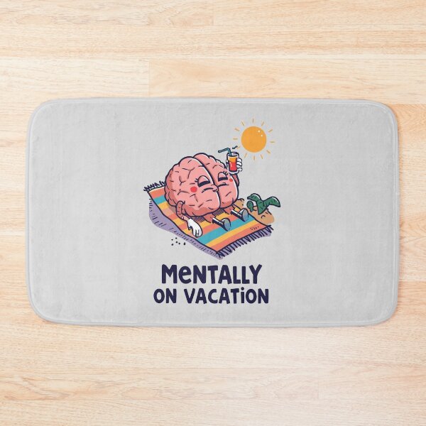 Item preview, Mentally on Vacation (Funny Brain) |Funny Brain on Vacation designed and sold by ConfuseLab Shop.