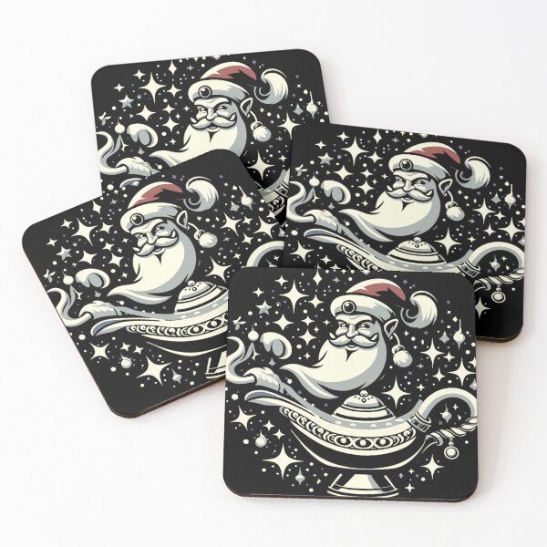 Item preview, Genie Santa Christmas – Magical Holiday Lamp Design designed and sold by Talia Isaac.
