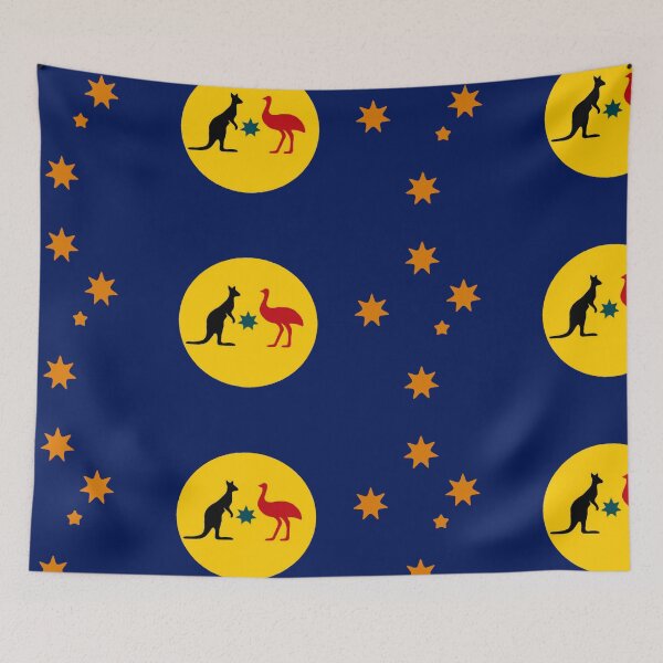 Item preview, Australian Sun-Crest Flag multicolour designed and sold by Kangaroo Sun.