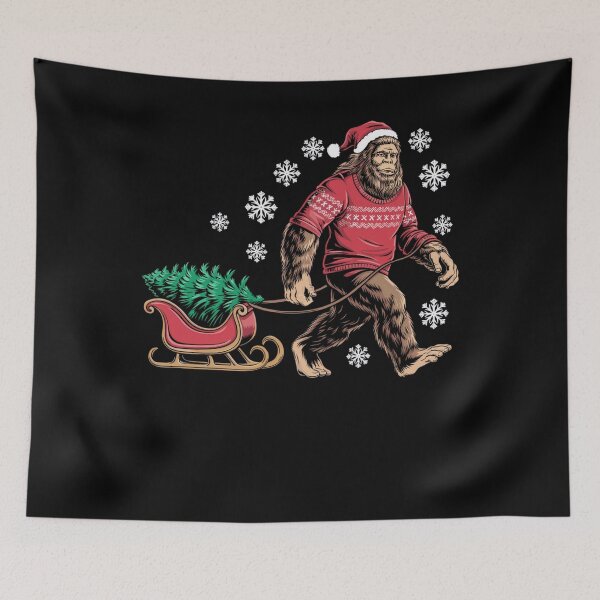 Item preview, Retro Christmas Bigfoot Tree Christmas Festive Holiday Lights Classic Vintage designed and sold by FrankyTepper.
