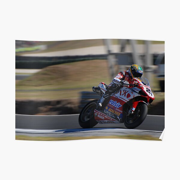 Troy Bayliss on his Ducati (1098) Poster