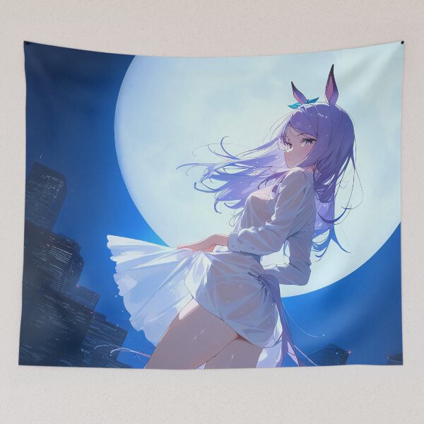 Item preview, Mejiro McQueen Moonlit City Elegance Uma Musume Pretty Derby Anime Girl designed and sold by HumbertoValveno.