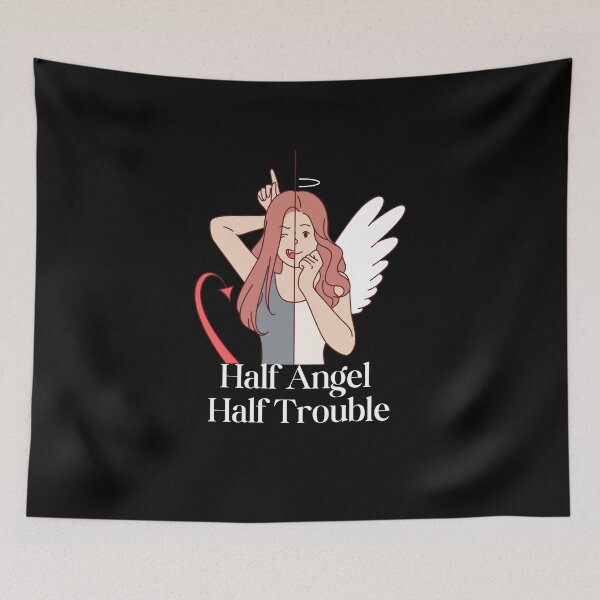 Item preview, Half Angel Half Trouble designed and sold by Aminesnip.