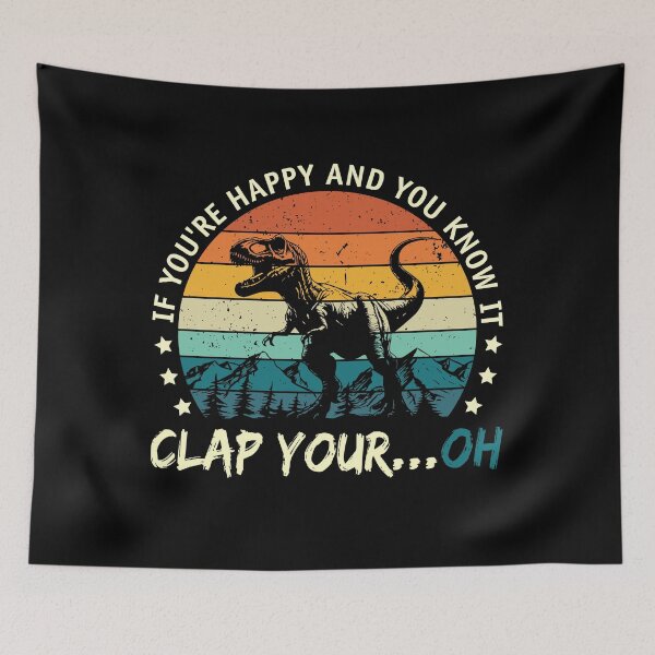 Item preview, Funny T-Rex Clap Dinosaur Vintage Shirt designed and sold by LarryMBrown.