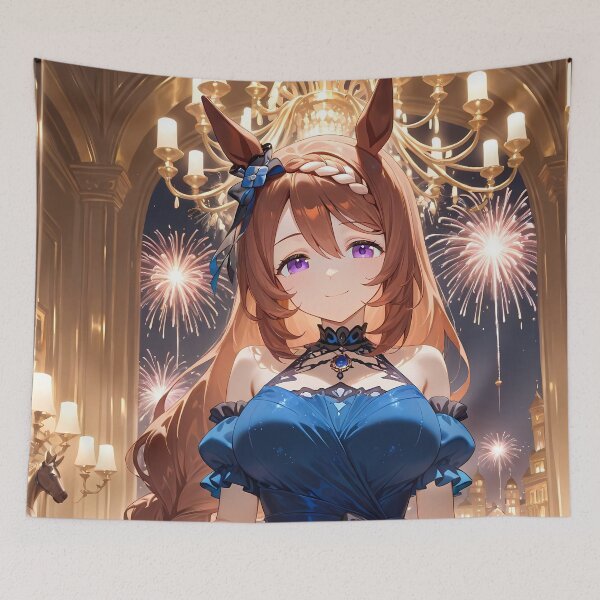 Item preview, Super Creek Uma Musume Pretty Derby Anime Girl Fireworks Celebration designed and sold by HumbertoValveno.