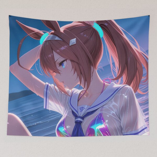 Item preview, Mihono Bourbon Summer Style Uma Musume Pretty Derby Anime designed and sold by HumbertoValveno.