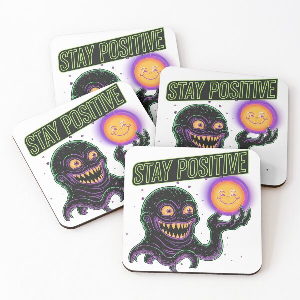 Item preview, "Stay Positive Funny Monster Retro Horror Dark Humor Tentacles" designed and sold by Bspaces.