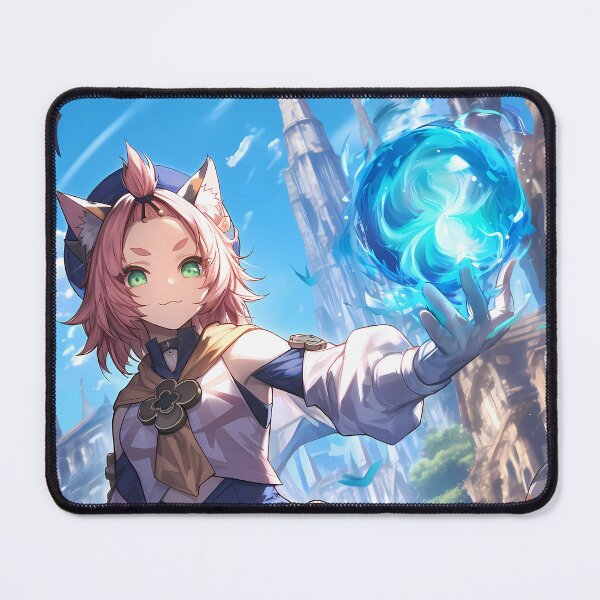 Item preview, Diona Genshin Impact playful anime girl magical cat city charm designed and sold by HumbertoValveno.
