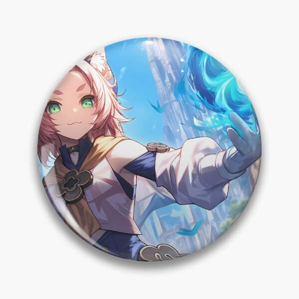 Item preview, Diona Genshin Impact playful anime girl magical cat city charm designed and sold by HumbertoValveno.