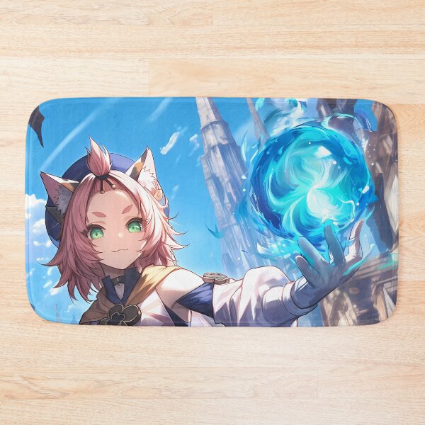 Item preview, Diona Genshin Impact playful anime girl magical cat city charm designed and sold by HumbertoValveno.