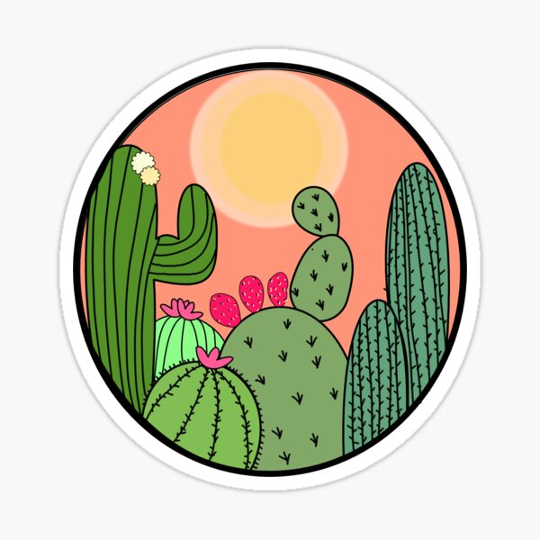 Vista previa del artículo con la obra «Cactus», diseñado y vendido por PrettyGrimReaper.