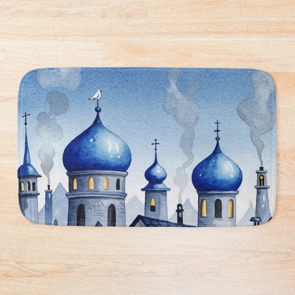 Item preview,  Blue and gray cityscape designed and sold by Design4uStudio.