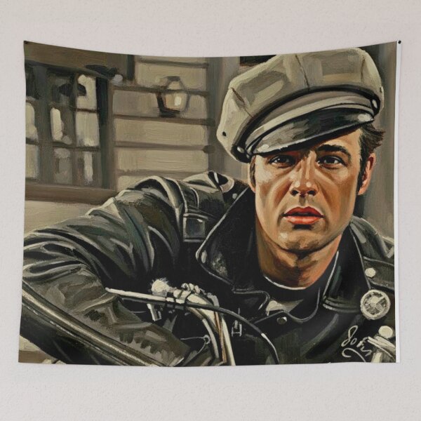 Item preview, The Wild One Rebel: Johnny Strabler Portrait designed and sold by Art's Diner.