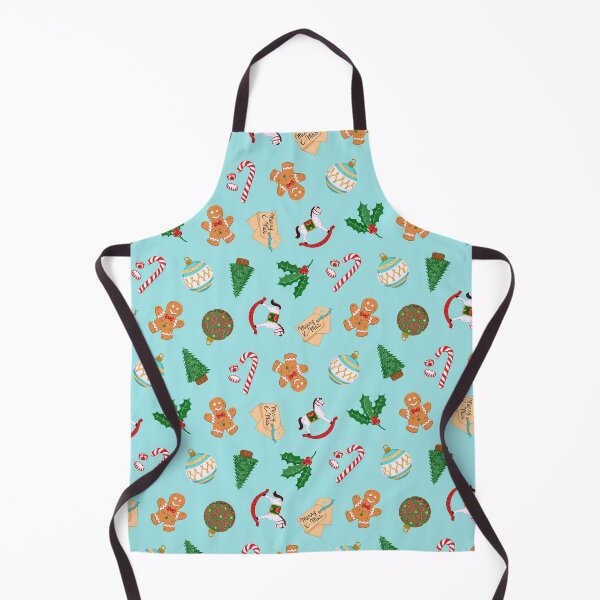 Item preview, Vintage Christmas Tossed Pattern – Playful Holiday Icons - Light Blue designed and sold by vaner-vaner.