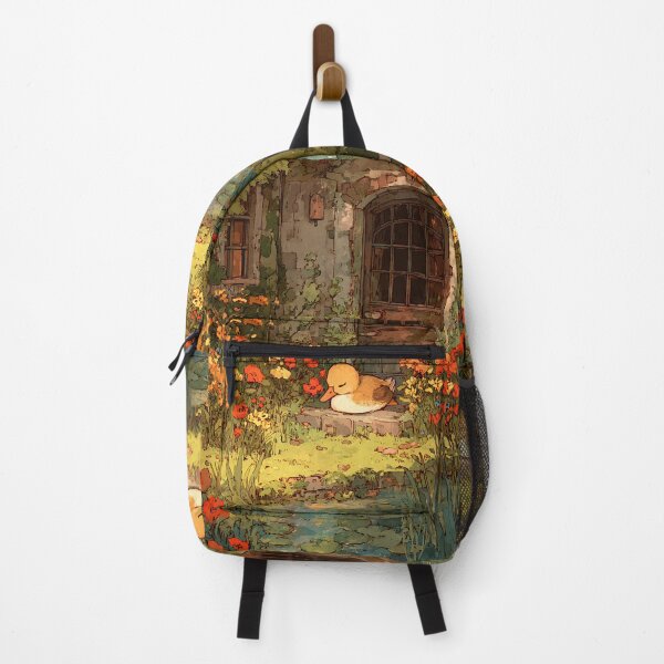 Item preview, Cottagecore Art: Duckling's Garden Nap designed and sold by bapupa.
