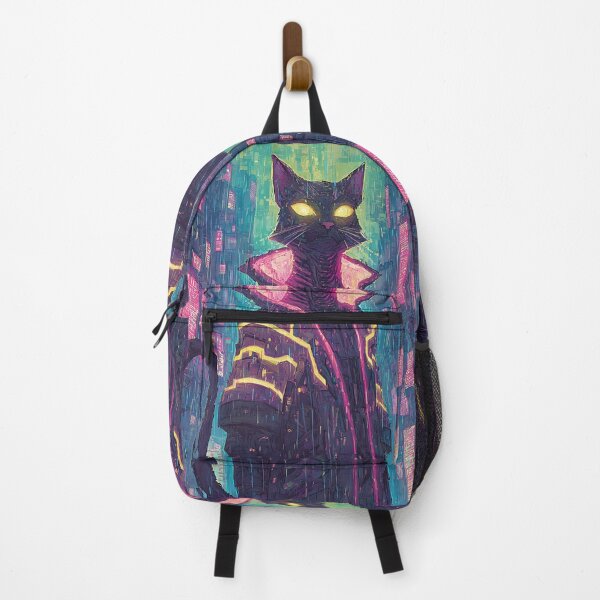 Item preview, Cyberpunk Art: Neon Cat Glitch designed and sold by bapupa.