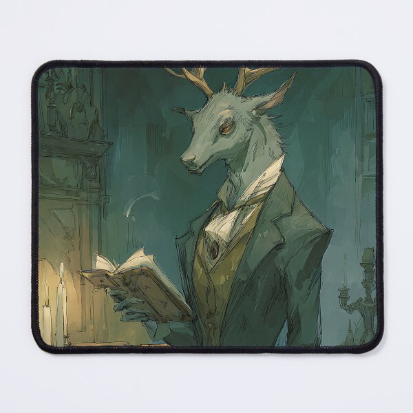 Item preview, Dark Academia Art: Deer's Poetry Recital designed and sold by bapupa.