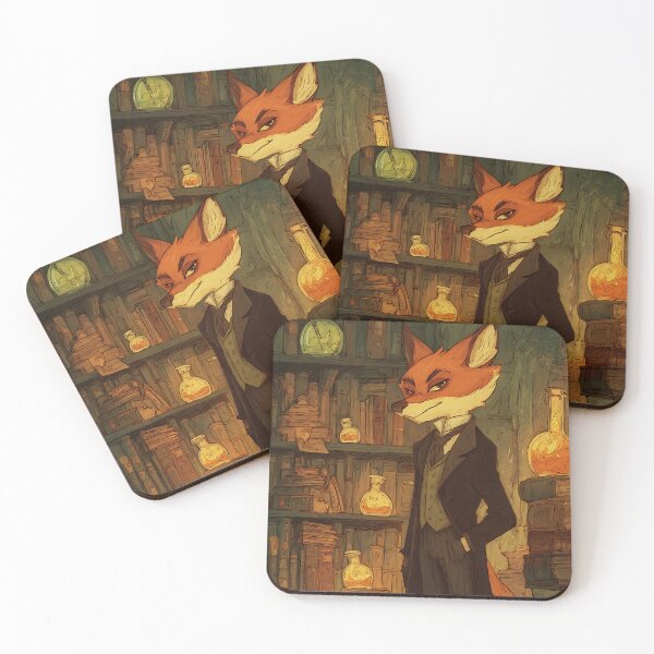 Item preview, Dark Academia Art: Fox's Secret Library designed and sold by bapupa.